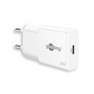 TOLERATE USB-C™ PD GaN FAST CHARGER SLIM (30W) POWERED BY GOOBAY WHITE