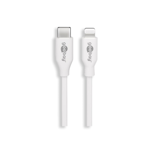 TOLERATE LIGHTNING - USB-C CHARGING & SYNC CABLE 1M POWERED BY GOOBAY WHITE