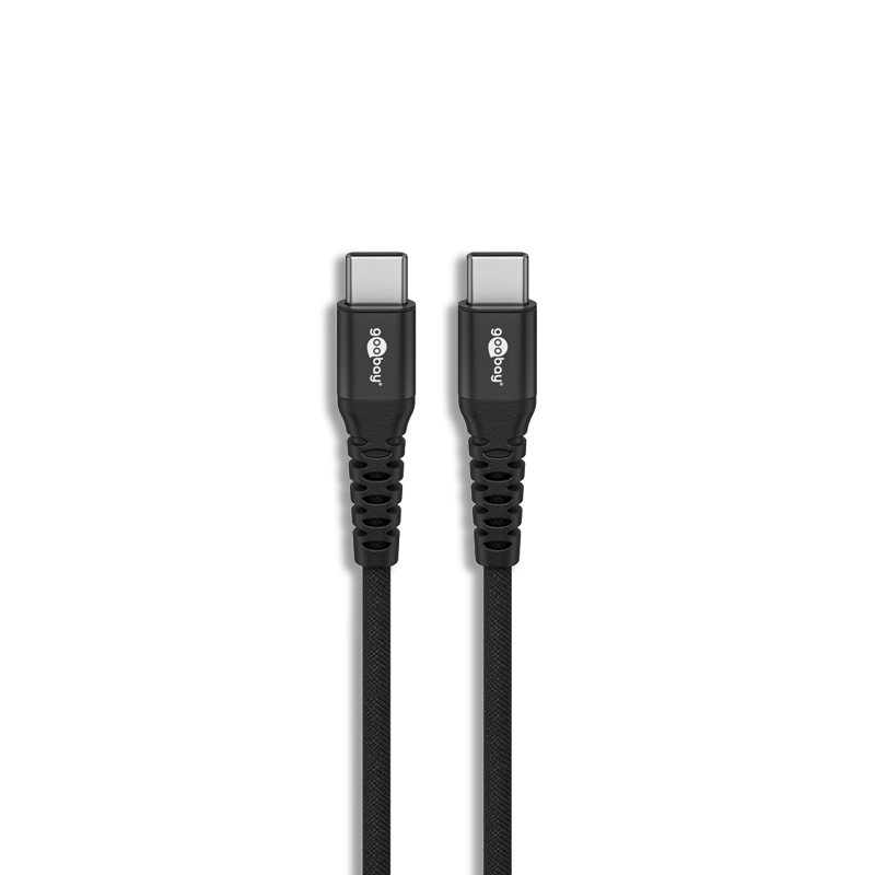 TOLERATE USB-C TEXTILE CABLE 1M POWERED BY GOOBAY BLK - Bild 2