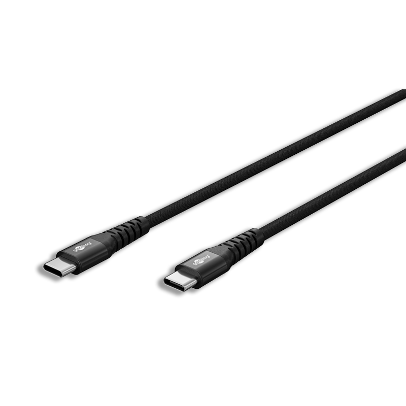 TOLERATE USB-C TEXTILE CABLE 1M POWERED BY GOOBAY BLK - Bild 3