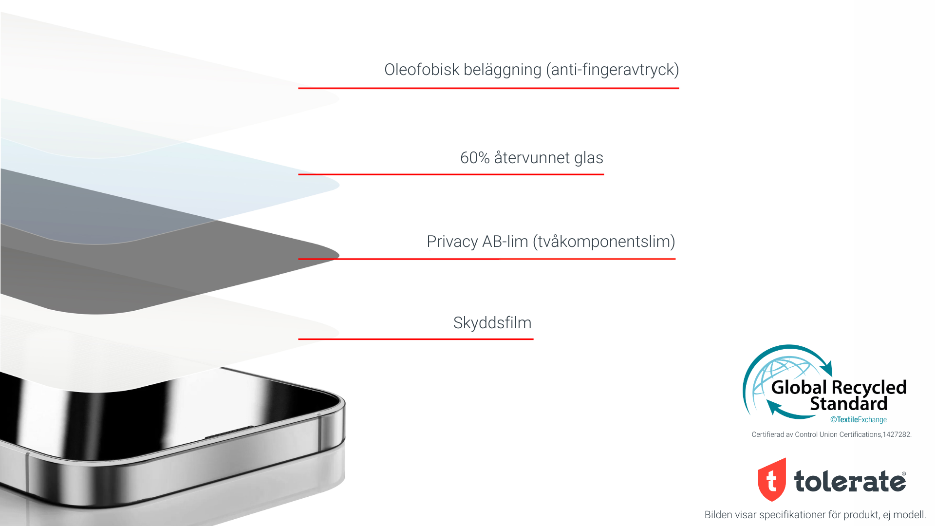 TOLERATE GLASS PRIVACY IP 18 PRO - Image 2